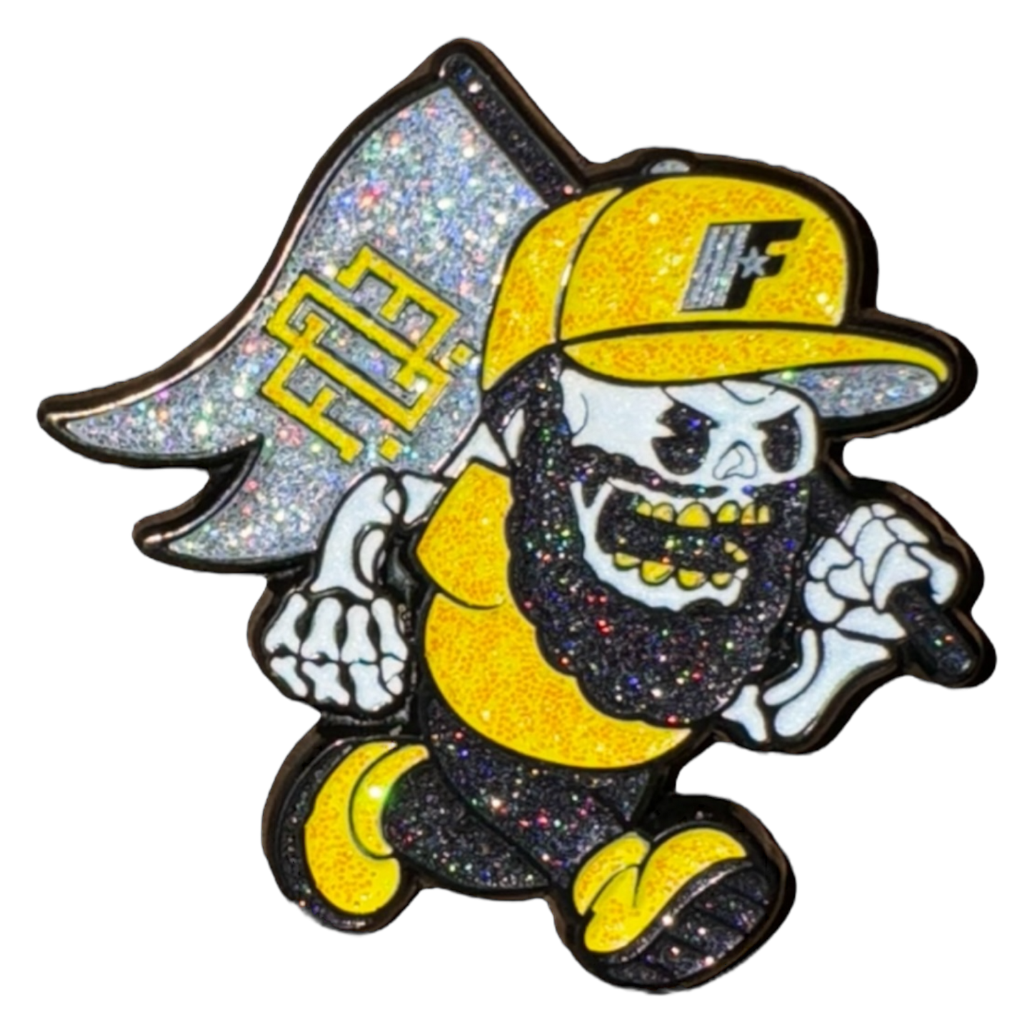 Yellow/Black/Silver F.O.E™ Flag Runner Pin